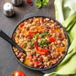 Traditional Mexican dish chili con carne