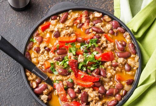 Traditional Mexican dish chili con carne