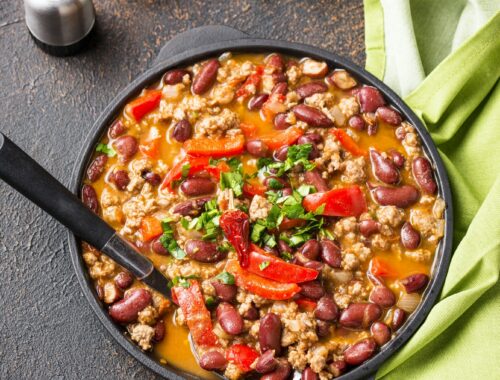 Traditional Mexican dish chili con carne